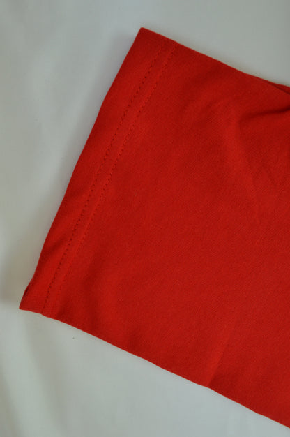 Red Over Size Drop-Shoulder T-Shirt
